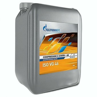 Компрессорное масло Gazpromneft Compressor S Synth ISO VG: 46, 20 л, полусинтетика