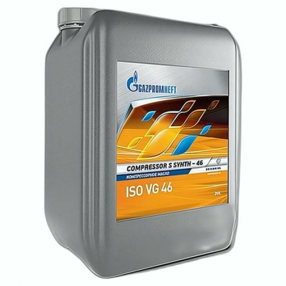 Компрессорное масло Gazpromneft Compressor S Synth ISO VG: 46, 20 л, полусинтетика