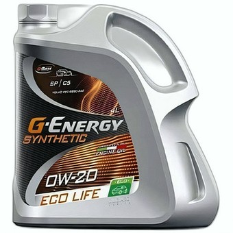 Моторное масло G-Energy Synthetic Eco Life, 0W-20, 4 л, синтетика