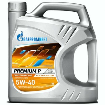 Моторное масло Gazpromneft Premium P, 5W-40, 1 л, синтетика
