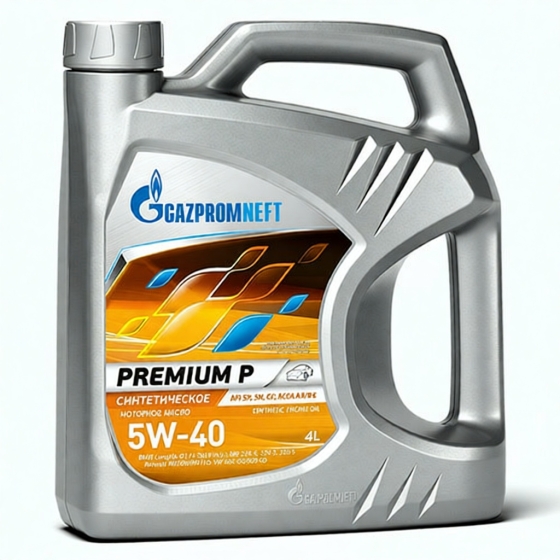 Моторное масло Gazpromneft Premium P, 5W-40, 4 л, синтетика