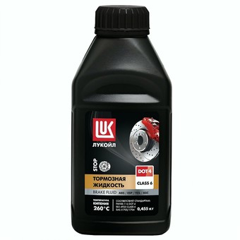 Тормозная жидкость Лукойл DOT 4 класс 6, 0,910 кг минеральное