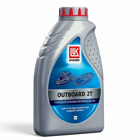 Лодочное моторное масло Лукойл OUTBOARD 2T, 1 л синтетика