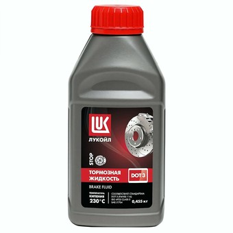 Тормозная жидкость Лукойл DOT 3, 0,455 кг минеральное