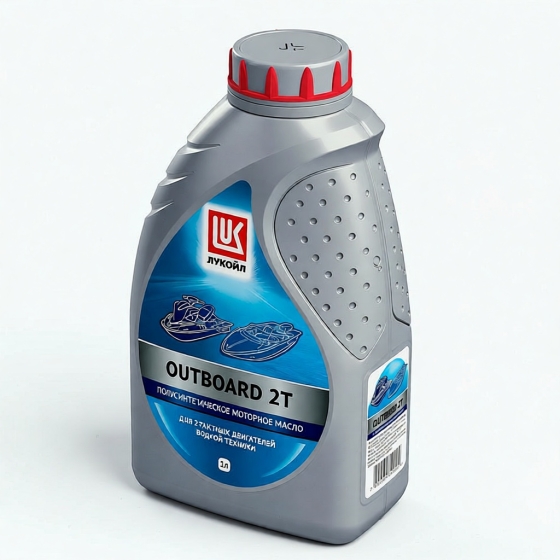 Лодочное моторное масло Лукойл OUTBOARD 2T, 4 л синтетика