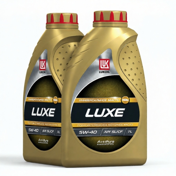 Моторное масло Лукойл Люкс SL/CF, 5W-40, 1 л, полусинтетика