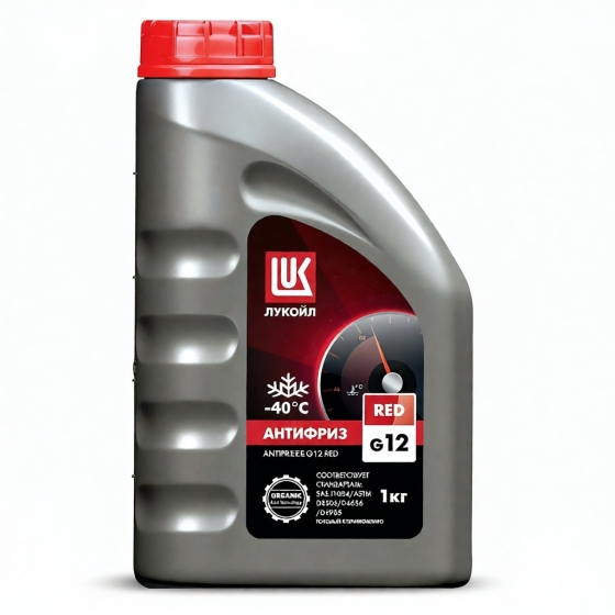 Автожидкость Лукойл Антифриз G-12 RED, 60 кг полусинтетика