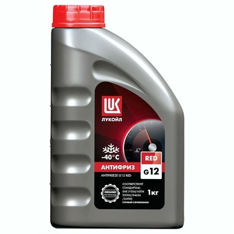 Автожидкость Лукойл Антифриз G-12 RED, 60 кг полусинтетика