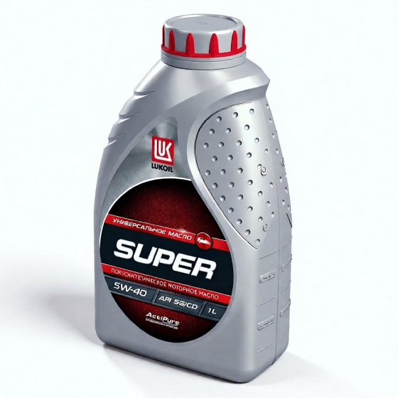 Моторное масло Лукойл Супер SG/CD, 5W-40, 5 л, полусинтетика
