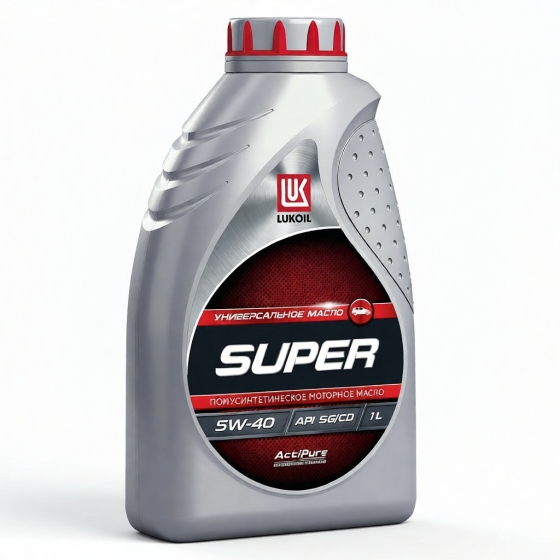 Моторное масло Лукойл Супер SG/CD, 5W-40, 5 л, полусинтетика