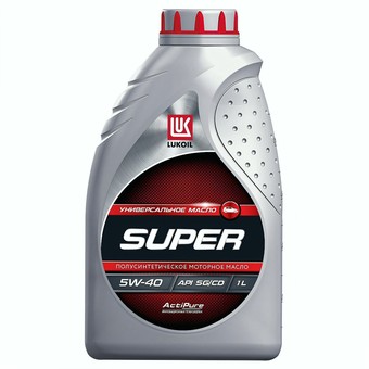 Моторное масло Лукойл Супер SG/CD, 5W-40, 4 л, полусинтетика