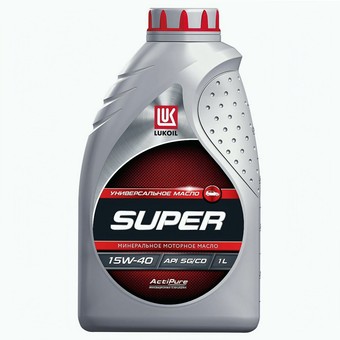 Моторное масло Лукойл Супер SG/CD, 15W-40, 18 л, минеральное