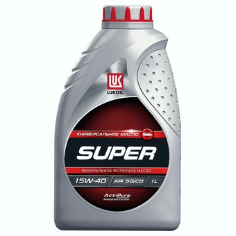Моторное масло Лукойл Супер SG/CD, 15W-40, 20 л, минеральное