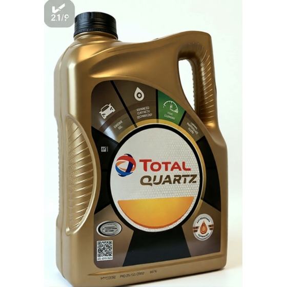 Моторное масло Total Quartz, 5W-30, 5 л, синтетика