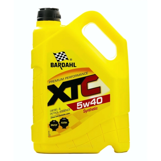 Моторное масло Bardahl XTC, 5W-40, 5 л, синтетика