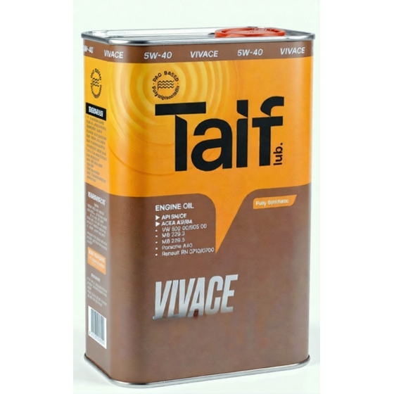 Моторное масло Taif Tact, 5W-40, 1 л, синтетика