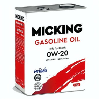 Моторное масло Micking Gasoline Oil, 0W-20, 1 л, синтетика