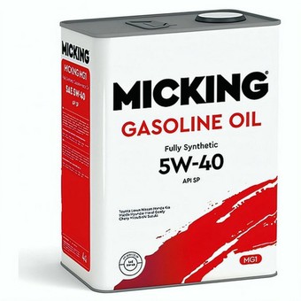 Моторное масло Micking Gasoline Oil, 5W-40, 4 л, синтетика