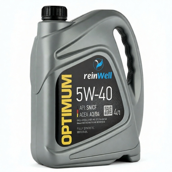 Моторное масло ReinWell A3/B4, 5W-40, 4 л, синтетика