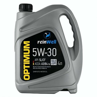 Моторное масло ReinWell A3/B4, 5W-30, 4 л, синтетика