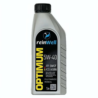 Моторное масло ReinWell A3/B4, 5W-40, 1 л, синтетика