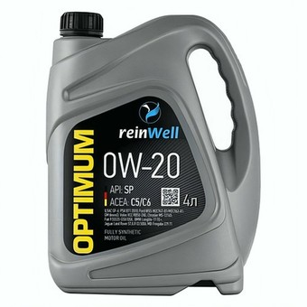 Моторное масло ReinWell C5,C6, 0W-20, 4 л, синтетика