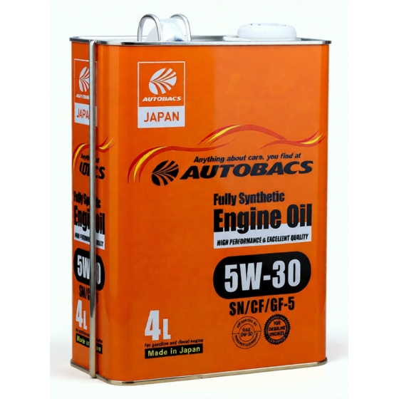 Моторное масло Autobacs Engine Oil Fully Synthetic 5W-30 SN, 4 л, синтетика