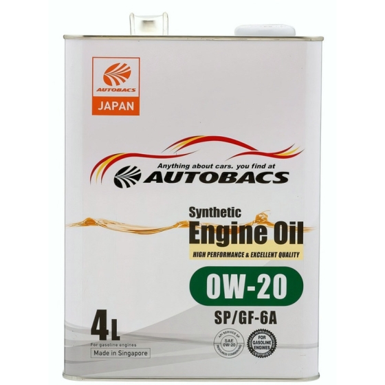 Моторное масло Autobacs Engine Oil Synthetic 0W-20 SP, 1 л, синтетика