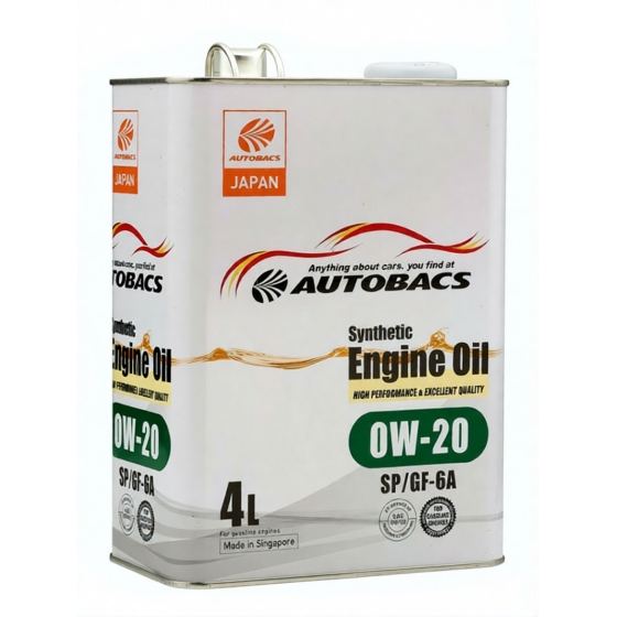 Моторное масло Autobacs Engine Oil Synthetic 0W-20 SP, 4 л, синтетика