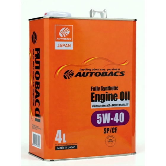 Моторное масло Autobacs Engine Oil Fully Synthetic 5W-40 SP, 4 л, синтетика