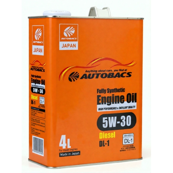 Моторное масло Autobacs Fully Synthetic Diesel 5W-30 DL-1, 4 л, синтетика