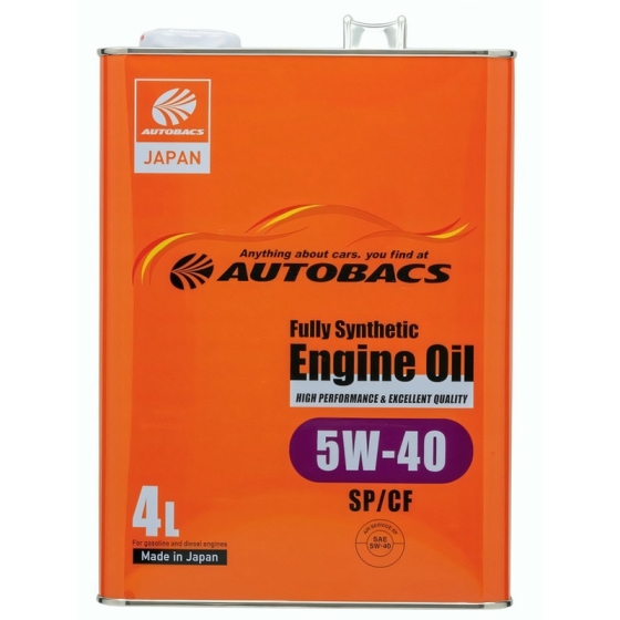 Моторное масло Autobacs Engine Oil Fully Synthetic 5W-40 SP, 1 л, синтетика