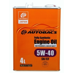 Моторное масло Autobacs Engine Oil Fully Synthetic 5W-40 SN, 4 л, синтетика
