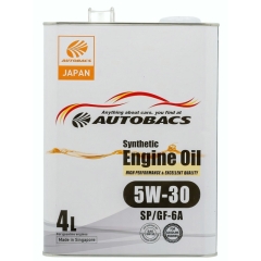 Моторное масло Autobacs Engine Oil Synthetic 5W-30 SP, 4 л, синтетика