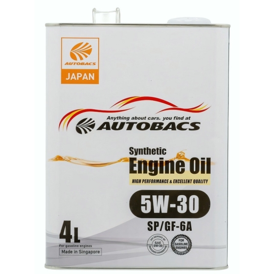 Моторное масло Autobacs Engine Oil Synthetic 5W-30 SP, 4 л, синтетика
