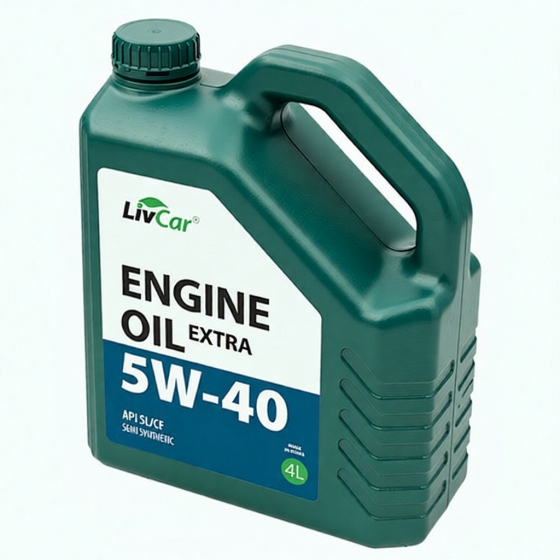 Моторное масло Livcar Engine Oil Extra, 5W-40, 4 л, полусинтетика