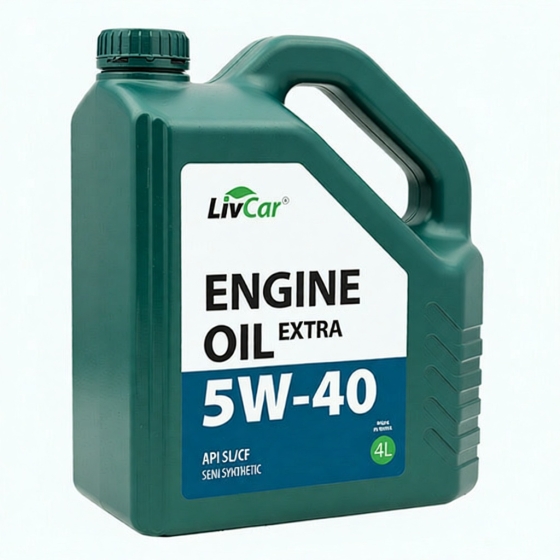 Моторное масло Livcar Engine Oil Extra, 5W-40, 4 л, полусинтетика