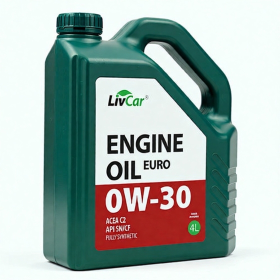 Моторное масло Livcar Engine Oil Euro, 0W-30, 4 л, синтетика
