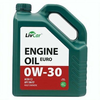 Моторное масло Livcar Engine Oil Euro, 0W-30, 4 л, синтетика