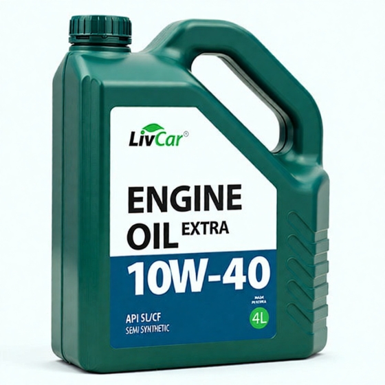 Моторное масло Livcar Engine Oil Extra, 10W-40, 4 л, полусинтетика