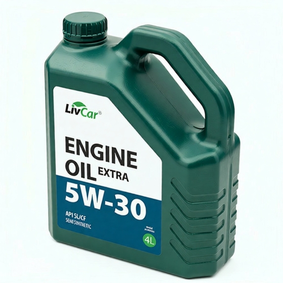Моторное масло Livcar Engine Oil Extra, 5W-30, 4 л, полусинтетика