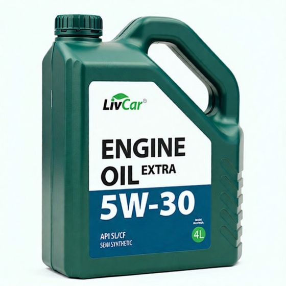 Моторное масло Livcar Engine Oil Extra, 5W-30, 4 л, полусинтетика