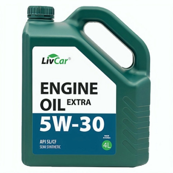 Моторное масло Livcar Engine Oil Extra, 5W-30, 4 л, полусинтетика