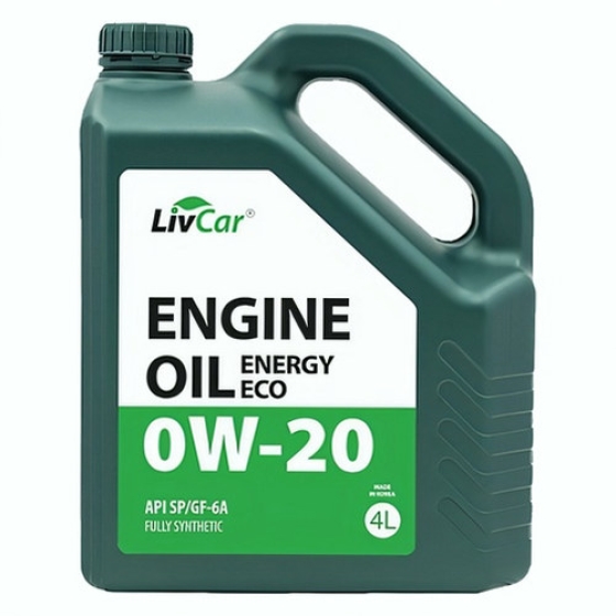 Моторное масло Livcar Energy Eco, 0W-20, 4 л, синтетика