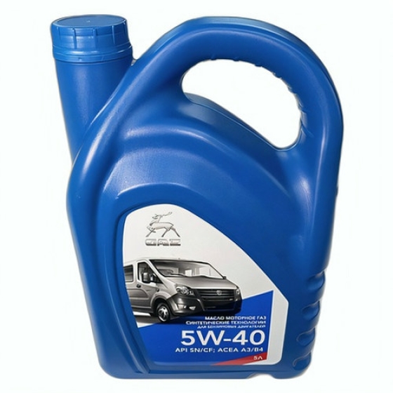 Моторное масло GAZ-ОРИГИНАЛ 5W-40, 5 л, синтетика