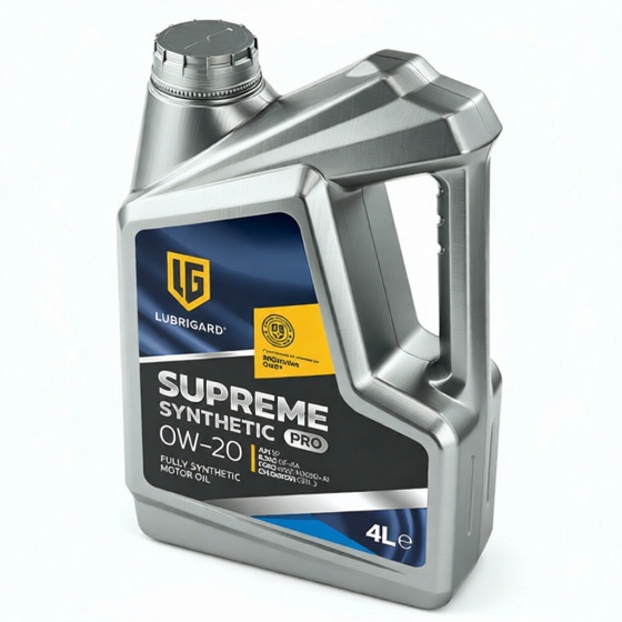 Моторное масло Lubrigard Supreme Synthetic PRO, 0W-20, 4 л, синтетика
