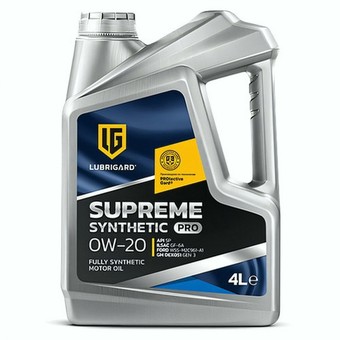 Моторное масло Lubrigard Supreme Synthetic PRO, 0W-20, 4 л, синтетика