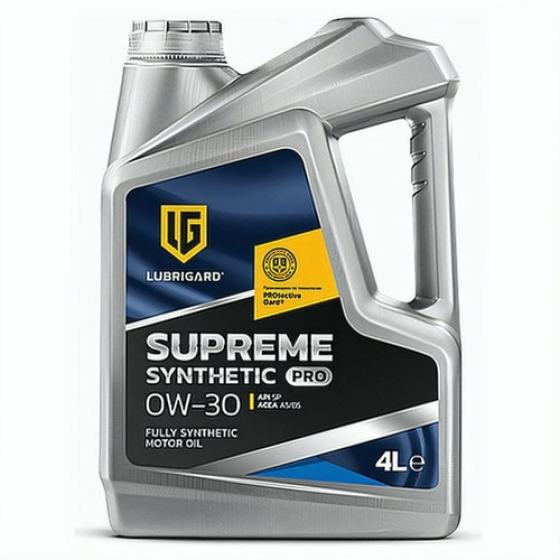 Моторное масло Lubrigard Supreme Synthetic PRO, 0W-30, 4 л, синтетика