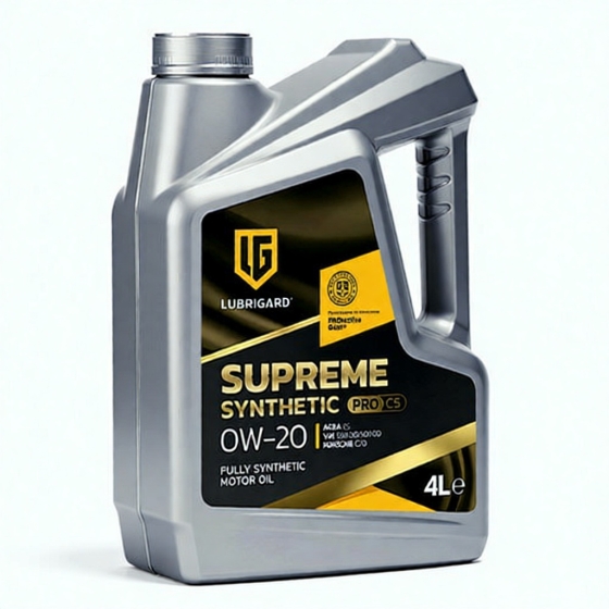 Моторное масло Lubrigard Supreme Synthetic PRO C5, 0W-20, 4 л, синтетика