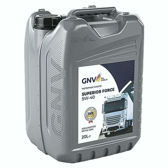 Моторное масло GNV Superior Force, 5W-40, 20 л, синтетика